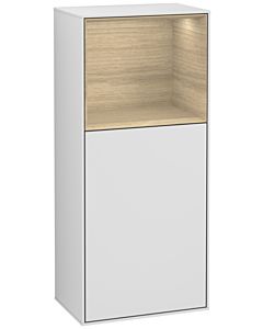 Villeroy und Boch Finion side cabinet G510PCMT 41.8x93.6cm, right, Emotion, shelf above Oak Veneer , white matt lacquer