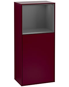 Villeroy und Boch Finion side cabinet G520GKHB 41.8cm, left, charging station, Emotion, shelf Anthracite Matt Lacquer, Peony Matt
