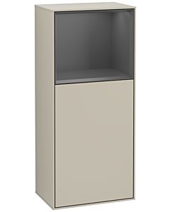 Villeroy und Boch Finion side cabinet G520GKHH 41.8cm, left, charging station, Emotion, shelf Anthracite Matt Lacquer, Sand Matt Lacquer