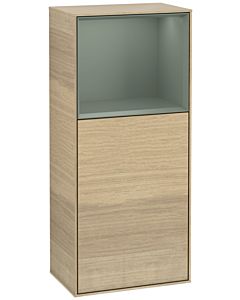 Villeroy und Boch Finion Seitenschrank G520GMPC 41,8cm, links, Ladestation, Emotion, Regal Olive Matt Lacquer, Oak Veneer