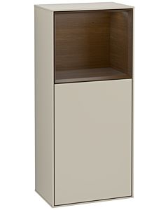 Villeroy und Boch Finion Seitenschrank G520GNHH 41,8cm, links, Ladestation, Emotion, Regal Walnut Veneer, Sand Matt Lacquer