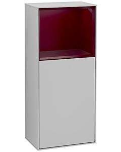 Villeroy und Boch Finion side cabinet G520HBGJ 41.8cm, left, charging station, Emotion, shelf Peony Matt Lacquer, light gray matt