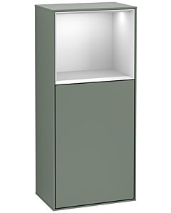Villeroy und Boch Finion armoire latérale G520MTGM 41.8cm, à gauche, la station de charge, l&#39; émotion, étagère White Matt Lacquer , Olive Matt Lacquer