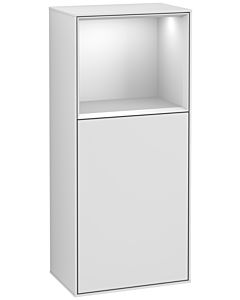 Villeroy und Boch Finion armoire latérale G520MTMT 41,8 cm, gauche, station de charge, Emotion, étagère laqué blanc mat, laqué blanc mat