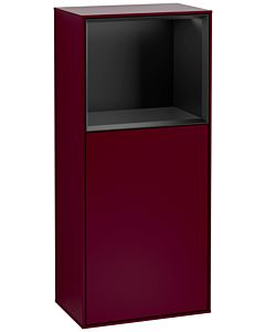 Villeroy und Boch Finion side cabinet G520PDHB 41.8cm, left, charging station, Emotion, shelf Black matt lacquer, Peony Matt