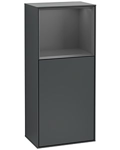 Villeroy und Boch Finion side cabinet G530GKHG 41.8cm, right, charging station, Emotion, shelf Anthracite Matt Lacquer, Midnight Blue Matt Lacquer