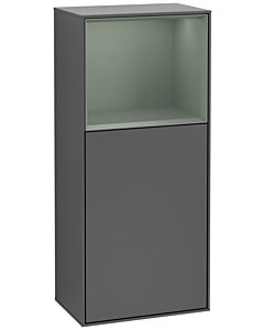 Villeroy und Boch Finion armoire latérale G530GMGK 41.8cm, à droite, la station de charge, l&#39; émotion, étagère Olive Matt Lacquer , anthracite mat