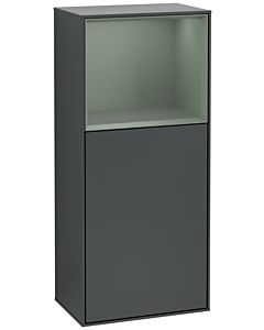 Villeroy und Boch Finion side cabinet G530GMHG 41.8cm, right, charging station, Emotion, shelf Olive Matt Lacquer , Midnight Blue Matt Lacquer