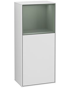 Villeroy und Boch Finion Seitenschrank G530GMMT 41,8cm, rechts, Ladestation, Emotion, Regal Olive Matt Lacquer, White matt lacquer