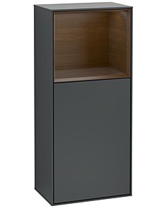 Villeroy und Boch Finion Seitenschrank G530GNHG 41,8cm, rechts, Ladestation, Emotion, Regal Walnut Veneer, Midnight Blue Matt Lacquer