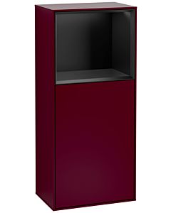 Villeroy und Boch Finion side cabinet G530PDHB 41.8cm, right, charging station, Emotion, shelf Black matt lacquer, Peony Matt