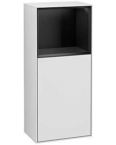 Villeroy und Boch Finion side cabinet G530PDMT 41.8cm, right, charging station, Emotion, shelf Black matt lacquer, White matt lacquer