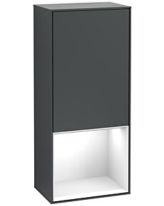 Villeroy und Boch Finion side cabinet G540GFHG 41.8cm, left, Emotion, shelf below Glossy White , Midnight Blue Matt Lacquer