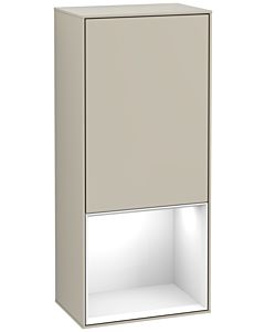 Villeroy und Boch Finion Seitenschrank G540GFHH 41,8cm, links, Emotion, Regal unten Glossy White, Sand Matt Lacquer