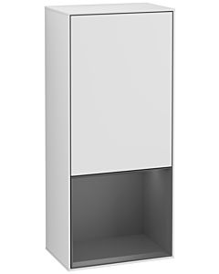 Villeroy und Boch Finion side cabinet G540GKMT 41.8cm, left, Emotion, shelf below anthracite matt, white matt lacquer
