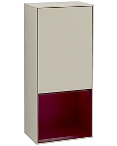 Villeroy und Boch Finion Seitenschrank G540HBHH 41,8cm, links, Emotion, Regal unten Peony Matt, Sand Matt Lacquer