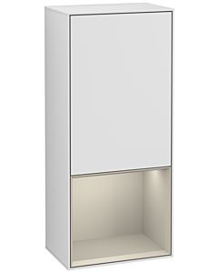 Villeroy und Boch Finion armoire côté G540HHMT 41.8cm, à gauche, l&#39; émotion, l&#39; étagère en dessous Sand mat, vernis blanc mat