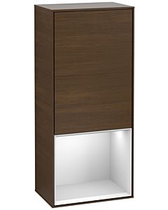Villeroy und Boch Finion Seitenschrank G540MTGN 41,8cm, links, Emotion, Regal unten White Matt, Walnut veneer