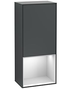 Villeroy und Boch Finion side cabinet G540MTHG 41.8cm, left, Emotion, shelf below White Matt , Midnight Blue Matt Lacquer