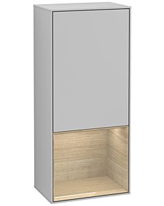 Villeroy und Boch Finion side cabinet G540PCGJ 41.8cm, left, Emotion, shelf below Oak Veneer , light gray matt