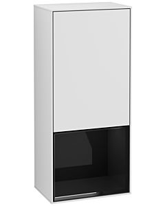 Villeroy und Boch Finion Seitenschrank G540PHMT 41,8cm, links, Emotion, Regal unten Glossy Black, White matt lacquer