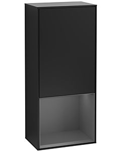 Villeroy und Boch Finion armoire latérale G550GKPD 41,8 cm, droite, émotion, étagère en dessous anthracite mat, laqué noir mat