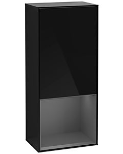Villeroy und Boch Finion side cabinet G550GKPH 41.8cm, right, Emotion, shelf below Anthracite Matt , Glossy Black Lacquer