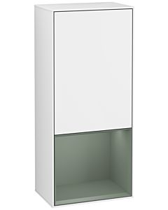 Villeroy und Boch Finion Seitenschrank G550GMGF 41,8cm, rechts, Emotion, Regal unten Olive Matt, Glossy white lacquer
