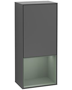 Villeroy und Boch Finion Seitenschrank G550GMGK 41,8cm, rechts, Emotion, Regal unten Olive Matt, Anthracite matt