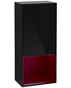 Villeroy und Boch Finion Seitenschrank G550HBPH 41,8cm, rechts, Emotion, Regal unten Peony Matt, Glossy Black Lacquer