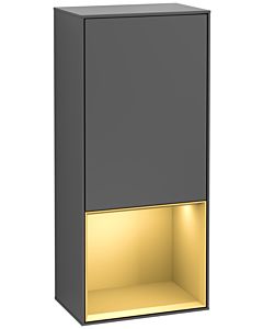 Villeroy und Boch Finion Seitenschrank G550HFGK 41,8cm, rechts, Emotion, Regal unten Gold matt, Anthracite matt