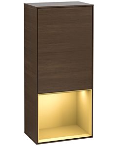 Villeroy und Boch Finion Seitenschrank G550HFGN 41,8cm, rechts, Emotion, Regal unten Gold matt, Walnut veneer