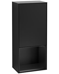 Villeroy und Boch Finion Seitenschrank G550PDPD 41,8cm, rechts, Emotion, Regal unten Black matt, Black matt lacquer