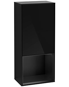 Villeroy und Boch Finion side cabinet G550PDPH 41.8cm, right, Emotion, shelf below black matt, Glossy Black Lacquer