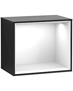 Villeroy und Boch Finion module G580GFPD 41.8x35.6x27cm, Emotion, shelf Glossy White , black matt lacquer