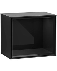 Villeroy und Boch Finion Regalmodul G580PHPD 41,8x35,6x27cm, Emotion, Regal Glossy Black, Black matt lacquer