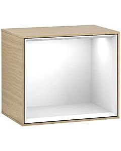 Villeroy und Boch Finion Regalmodul G590GFPC 41,8x35,6cm, Ladestation, Emotion, Regal Glossy White, Oak Veneer