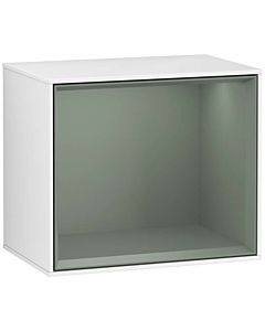 Villeroy und Boch module d&#39; Finion G590GMGF 41.8x35.6cm, station de charge, Emotion, étagère Olive Matt, laqué blanc brillant