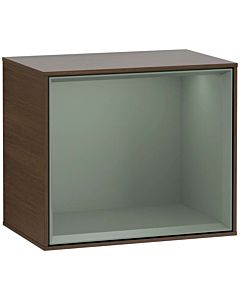 Villeroy und Boch Finion Regalmodul G590GMGN 41,8x35,6cm, Ladestation, Emotion, Regal Olive Matt, Walnut veneer