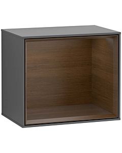 Villeroy und Boch Finion Regalmodul G590GNGK 41,8x35,6cm, Ladestation, Emotion, Regal Walnut Veneer, Anthracite matt