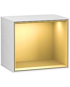 Villeroy und Boch Finion Regalmodul G590HFMT 41,8x35,6cm, Ladestation, Emotion, Regal Gold Matt, White matt lacquer