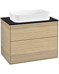 Villeroy und Boch Finion Villeroy und Boch G63200PC 80x60.3x50.1mm, éclairage mural, Verre Noir Mat, Oak Veneer