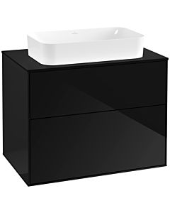Villeroy und Boch Finion Villeroy und Boch G63200PH 80x60.3x50.1mm, éclairage mural, verre noir mat, Glossy Black Lacquer