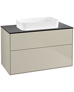 Villeroy und Boch Finion Villeroy und Boch G64200HH 100x60.3x50.1mm, éclairage mural, verre noir mat, Sand Matt Lacquer