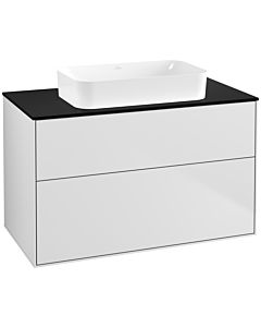 Villeroy und Boch Finion Villeroy und Boch G64200MT 100x60.3x50.1mm, éclairage mural, Verre Noir Mat, Laqué blanc mat