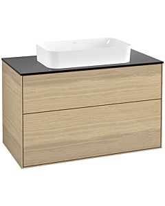 Villeroy und Boch Finion Villeroy und Boch Finion G64200PC 100x60.3x50.1mm, wall lighting, Glass Black Matt, Oak Veneer