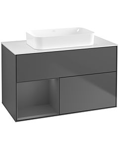 Villeroy und Boch Finion Villeroy und Boch Finion G651GKGK 100x60.3x50.1cm, shelf left anthracite matt, anthracite matt
