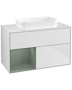 Villeroy und Boch Finion Villeroy und Boch Finion G651GMMT 100x60.3x50.1cm, shelf left Olive Matt Lacquer , white matt lacquer