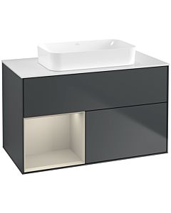 Villeroy und Boch Finion Villeroy und Boch Finion G651HHHG 100x60.3x50.1cm, shelf left Sand Matt Lacquer , Midnight Blue Matt Lacquer