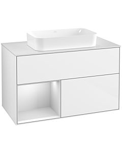 Villeroy und Boch Finion Villeroy und Boch Finion G651MTGF 100x60.3x50.1cm, shelf left white matt lacquer, glossy white lacquer